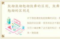 鼓励激励勉励鼓舞的区别，鼓舞、鼓励、勉励的区别是