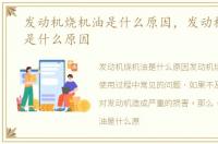 发动机烧机油是什么原因，发动机烧机油是什么原因