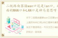 二级路由器接wan口还是lan口，路由器上面的WAN口和LAN口是神马意思呀