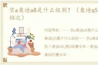 京a奥迪a8是什么级别？（奥迪q5属于什么档次）