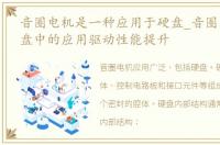音圈电机是一种应用于硬盘_音圈马达在硬盘中的应用驱动性能提升