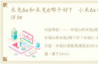 米兔6x和米兔6哪个好？ 小米6x参数配置详细