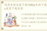 高清电影迅雷下载1080p电影下载，怎样往u盘里下载电影