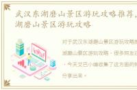 武汉东湖磨山景区游玩攻略推荐，武汉东湖磨山景区游玩攻略
