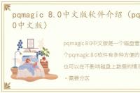 pqmagic 8.0中文版软件介绍（pqmagic 8.0中文版）