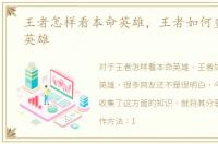 王者怎样看本命英雄，王者如何查看本命英雄