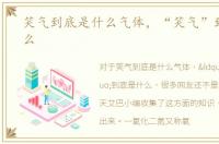 笑气到底是什么气体，“笑气”到底是什么