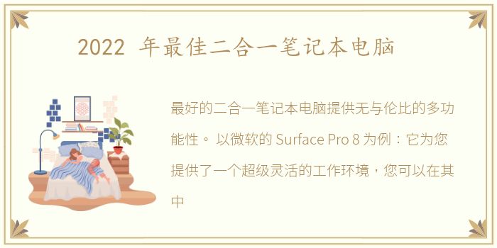 2022 年最佳二合一笔记本电脑