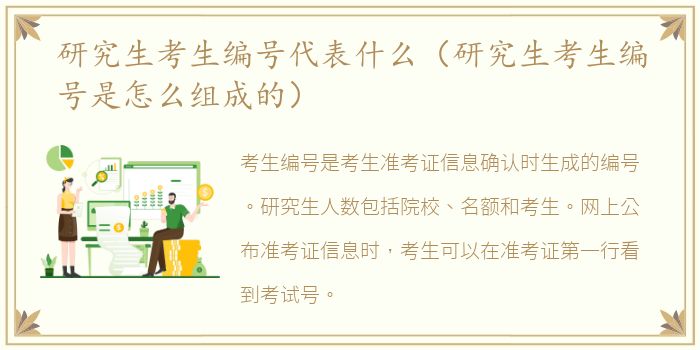 研究生考生编号代表什么（研究生考生编号是怎么组成的）