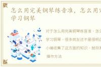 怎么用完美钢琴练音准，怎么用完美钢琴学习钢琴