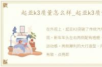 起亚k3质量怎么样_起亚k3质量