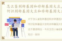 怎么鉴别转基因和非转基因大豆，教你如何识别转基因大豆和非转基因大豆