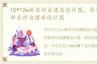 10*12m新农村自建房设计图，简单实用的新农村自建房设计图
