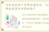 马来西亚特产有哪些值得买，马来西亚有哪些值得拿回国的特产