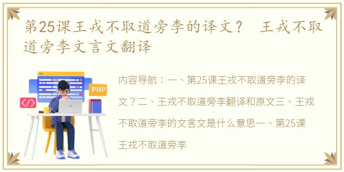 第25课王戎不取道旁李的译文？ 王戎不取道旁李文言文翻译