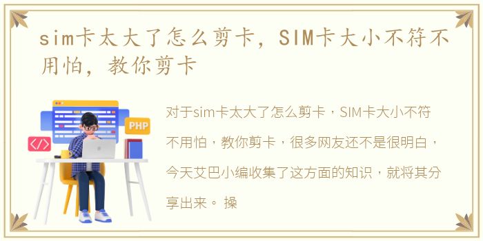 sim卡太大了怎么剪卡，SIM卡大小不符不用怕，教你剪卡