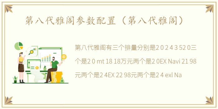 第八代雅阁参数配置（第八代雅阁）