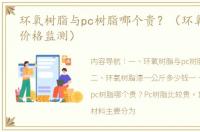 环氧树脂与pc树脂哪个贵？（环氧树脂7日价格监测）