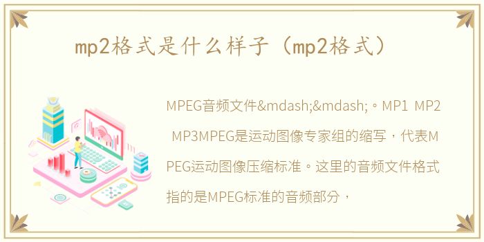mp2格式是什么样子（mp2格式）