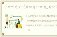 什么叫力矩（力矩有什么用_力矩怎么求）