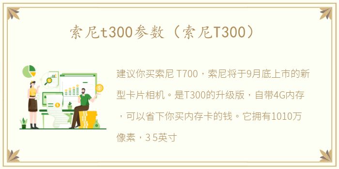索尼t300参数（索尼T300）